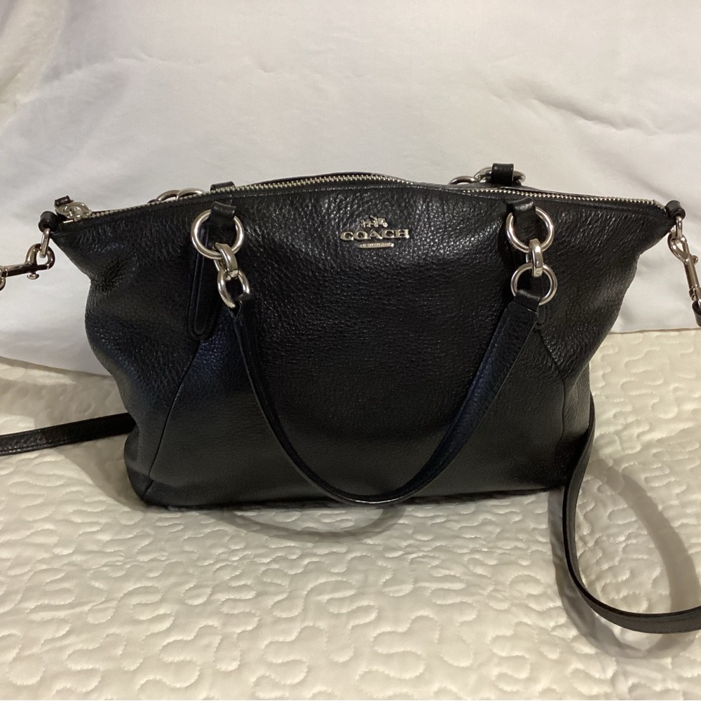 Coach Black Leather Crossbody Bag - Picture 2 of 7